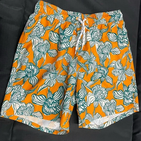 Tropical Floral Swim Trunks for Men - Picture 1 of 4